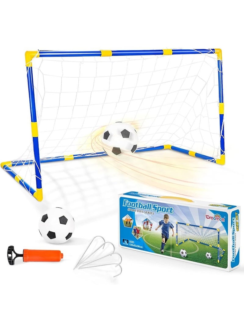 Kids Mini Football Goal Net, Portable Soccer Goal Post for Indoor and Outdoor Play - Image 1